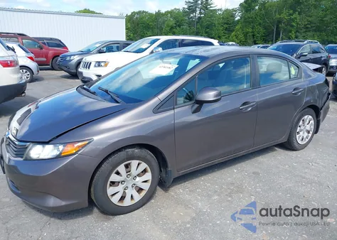 2012 Honda Civic Lx из США, поврежденный, VIN 2HGFB2F52CH610034